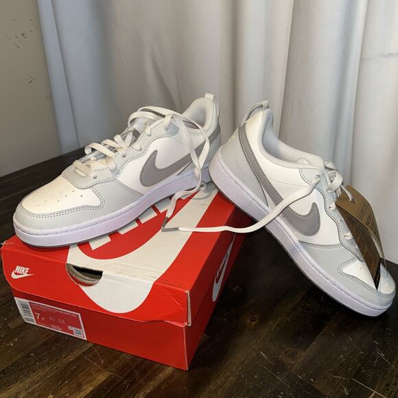 Nike Court Borough Low Recraft 7Y Sail/College Grey Photo Dust New W/Box - Picture 6 of 15